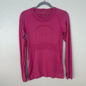 Lululemon Pink Swiftly Tech Long Sleeve Shirt 8 Athletic Activewear Athleisure